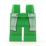 LEGO Legs, Bright Green with White Overcoat Sides