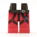 LEGO Legs, Red with Black Hips, Straps and Caribiner
