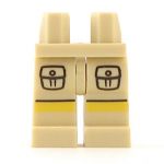 LEGO Legs, Tan with Yellow Stripes and Pockets