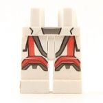 LEGO Legs, White with Red Stripes on Armor