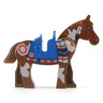 LEGO Riding Horse with Blue Blanket, Right Side Red Circle Print