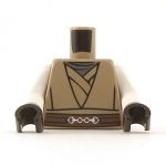LEGO Torso, Dark Tan with White Arms, Brown Belt