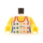 LEGO Torso, Female, White with Bare Arms, Rainbow Stars Pattern