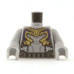 LEGO Torso, Light Gray Futuristic Armor with Purple and Gold Highlights