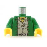 LEGO Torso, Tan Shirt and Green Jacket