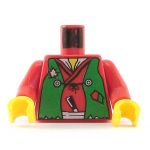 LEGO Torso, Red with Green Vest, Knife