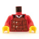 LEGO Torso, Red with Padded Brown Vest