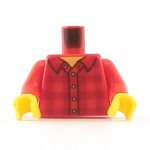 LEGO Torso, Red Plaid Flannel Shirt