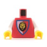 LEGO Torso, Red with White Arms, Shield with Crowned Lion