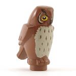 LEGO Owl, Brown with Tan Chest and Tan and Black Face Pattern
