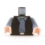 LEGO Torso, Sand Blue Shirt with Collar and Vest