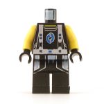 LEGO Black and Silver Outfit with Blue Symbol