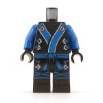 LEGO Black Keikogi with Blue Arms, Sash, and Trim