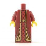 LEGO Dark Red Robe with Flames and Skulls
