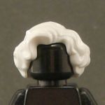 LEGO Hair, Female, Short and Wavy with Side Part, White