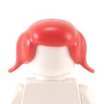 LEGO Hair, Female with Short Pigtails, Red