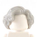 LEGO Hair, Female, Short and Wavy with Side Part, Light Bluish Gray