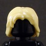 LEGO Hair, Mid-Length and Tousled with a Center Part, Light Yellow