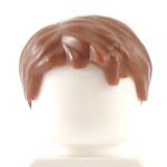LEGO Hair, Short Tousled with Side Part, Reddish Brown