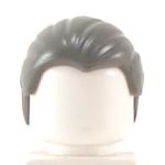 LEGO Hair, Combed Front to Back, Dark Bluish Gray