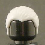 LEGO Hair, Combed Front to Back, White