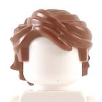 LEGO Hair, Swept Back and Tousled, Reddish Brown