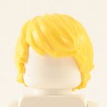 LEGO Hair, Long and Tousled with Side Part, Yellow