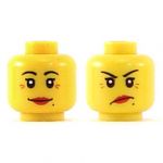 LEGO Head, Female, Red Lips and Beauty Mark