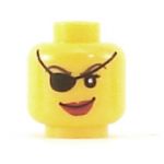 LEGO Head, Female with Eyepatch and Red Lips