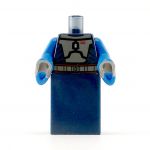 LEGO Dark Blue Robe, Gray Pattern, Wizard Sleeves