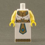 LEGO White Robe, Egyptian Blue and Gold Pattern