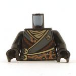 LEGO Torso, Robe Style Front with Gold Buckles, Orange Energy Pattern