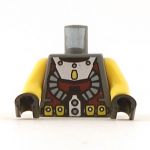 LEGO Torso, Dark Gray and Futuristic with Two Hoses, Yellow Arms