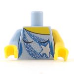 LEGO Torso, Female Light Blue Top with Sequins and Star