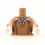 LEGO Brown Female Torso with Light Flesh Shoulders and Arms