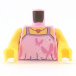 LEGO Torso, Female, Pink with Butterflies and Heart Necklace