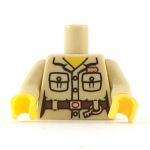 LEGO Torso, Tan Female Safari Shirt and Belt with Key