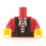 LEGO Torso, Fancy Red, Black, and White