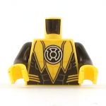 LEGO Torso, Yellow and Black with Faint Muscles Outline