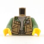 LEGO Sand Green Shirt with Tan Vest