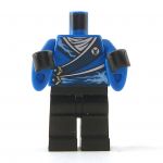 LEGO Blue Outfit with Energy Pattern and Wizard Sleeves
