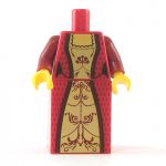LEGO Dress, Red with Fancy Gold Pattern