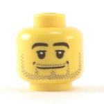 LEGO Head, Wide Mouth, Beard Stubble