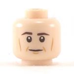 LEGO Head, Brown Eyebrows, Cheek Lines, Smiling