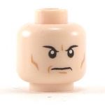 LEGO Head, Light Flesh, Cheek Lines and Frown, Rounded Eyebrows