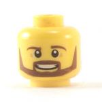 LEGO Head, Reddish Brown Angular Beard