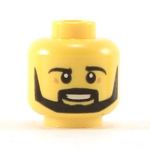LEGO Head, Black Angular Beard