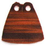 LEGO Custom Cape / Cloak, Dark Orange and Brown Striped Pattern (Horizontal)