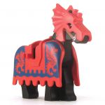 LEGO Warhorse, Red Barding with Blue Dragons (LEGO)
