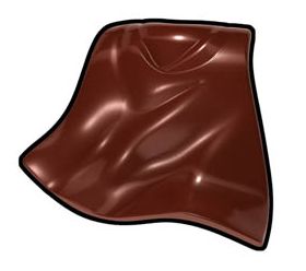 LEGO Cape, Molded Rubber, Brown